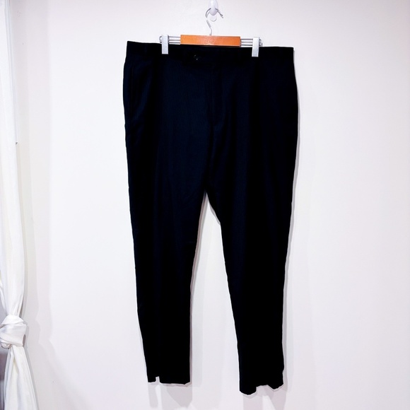 MICHAEL KORS Black Wool Striped Dress Pants | Tailored Classic | Size 42 * - Picture 1 of 7